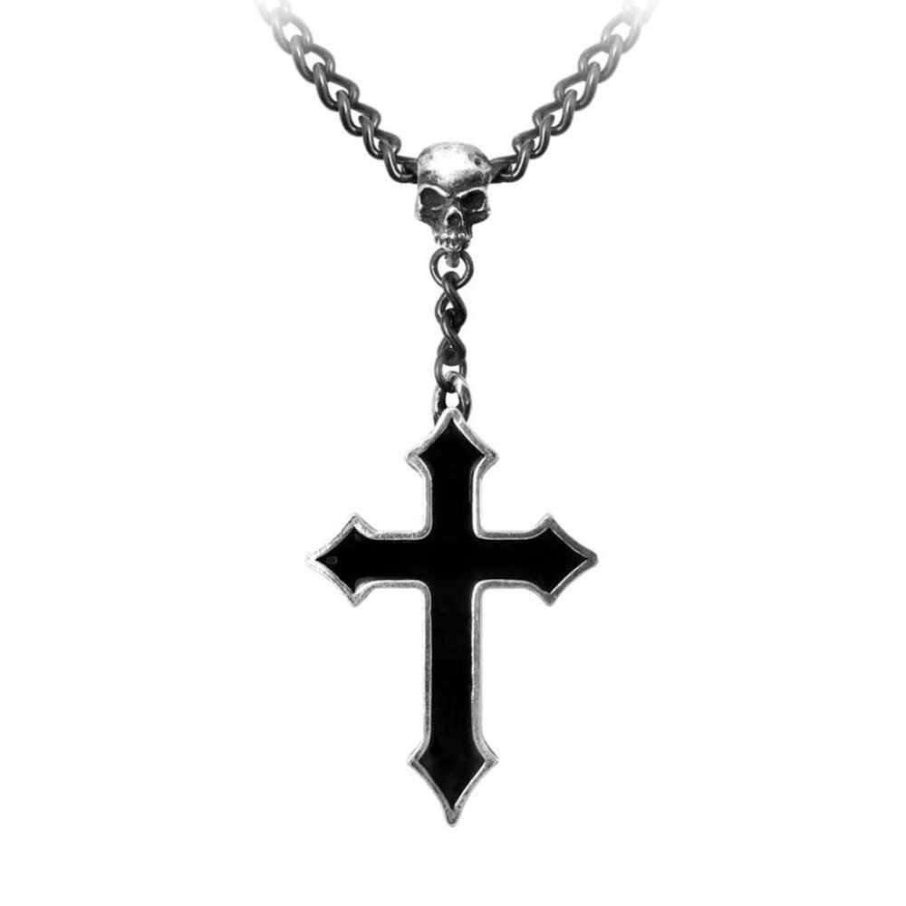 Alchemy Gothic Osbourne's Black Cross Necklace NWT
